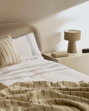 Load image into Gallery viewer, Octavia bed in ash plywood and white upholstered headboard FSC Mix Credit 180 x 200 cm - image 10