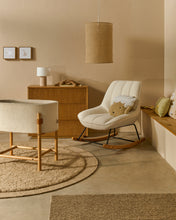 Load image into Gallery viewer, Adara white bouclé moses basket with solid beech legs 69 x 46 cm - image 3