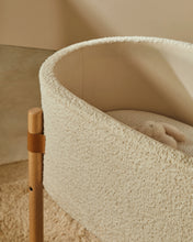 Load image into Gallery viewer, Adara white bouclé moses basket with solid beech legs 69 x 46 cm - image 2