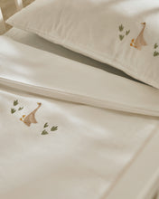 Load image into Gallery viewer, Milu set of duvet cover and pillow cases with embroidered goose for convertible cot and bed 70 x 140 cm - image 2