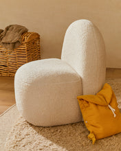Load image into Gallery viewer, Bucky child’s armchair in white bouclé FSC 100% - image 9