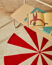 Load image into Gallery viewer, Wirla beige and red, 100% cotton rug, Ø 100 cm - image 3