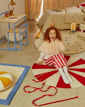 Load image into Gallery viewer, Wirla beige and red, 100% cotton rug, Ø 100 cm - image 4