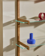 Load image into Gallery viewer, Sitra modular shelf, 6 glass shelves and FSC Mix Credit solid oak wood, 110 cm - image 3