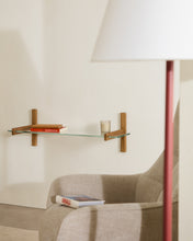 Load image into Gallery viewer, Sitra modular shelf, 1 glass shelf and FSC Mix Credit solid oak wood, 90 cm - image 3