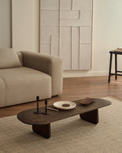 Load image into Gallery viewer, Pirita coffee table made from solid oak wood in a dark finish, 146 x 56.5 cm FSC 100% - image 3