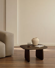 Load image into Gallery viewer, Pirita side table made from solid oak wood in a dark finish, 70.6 x 70 cm FSC 100%