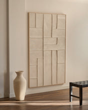 Load image into Gallery viewer, Klis white linen picture with geometric shapes, 120 x 200 cm - image 4