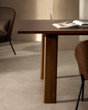 Load image into Gallery viewer, Arlen extendable table in solid oak wood and veneer with a walnut finish 200(250) 95 cm FSC Mix Credit - image 10