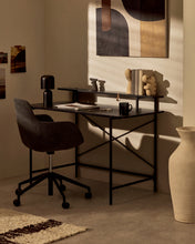 Load image into Gallery viewer, Galatia black melamine table with metal legs in black finish 120 x 60 cm - image 2