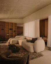 Load image into Gallery viewer, Martina ecru chenille 4-seater modular sofa with left chaise longue 377cm - image 9