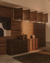 Load image into Gallery viewer, Onix sideboard with a walnut veneer in a dark finish, 200 x 80 cm FSC Mix Credit - image 4