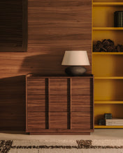 Load image into Gallery viewer, Onix chest of drawers with 3 drawers, walnut veneer, dark finish, 100x78cm FSC Mix Credit - image 4