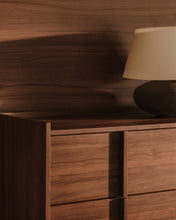 Load image into Gallery viewer, Onix chest of drawers with 3 drawers, walnut veneer, dark finish, 100x78cm FSC Mix Credit - image 5
