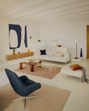 Load image into Gallery viewer, Jaspe blue swivel armchair with grey-finished metal, FSC 100% - image 8