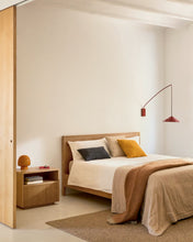 Load image into Gallery viewer, Alguema bed in oak veneer with natural finish for 160 x 200cm mattress - image 7