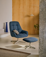 Load image into Gallery viewer, Jaspe blue swivel armchair with grey-finished metal, FSC 100% - image 6