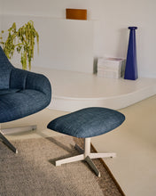 Load image into Gallery viewer, Jaspe swivel footrest in blue and metal with a grey finish FSC™ 100%. - image 3