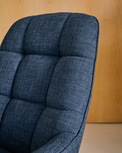 Load image into Gallery viewer, Jaspe blue swivel armchair with grey-finished metal, FSC 100% - image 7