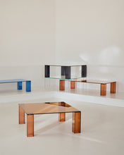 Load image into Gallery viewer, Adularia blue, tempered-glass side table, 85 x 85 cm - image 5