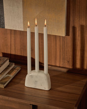 Load image into Gallery viewer, Signe medium-sized, white marble candlestick, 10 cm