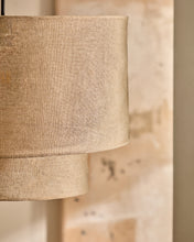 Load image into Gallery viewer, Mariela linen ceiling lamp shade in a beige finish Ø 40 x 34 cm - image 4