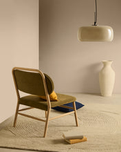 Load image into Gallery viewer, Helda armchair in green chenille and FSC Mix Credit solid oak wood - image 5