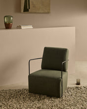 Load image into Gallery viewer, Gamer green armchair with metal in a black matte painted finish - image 5