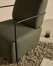 Load image into Gallery viewer, Gamer green armchair with metal in a black matte painted finish - image 6