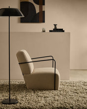 Load image into Gallery viewer, Gamer beige armchair with metal in a matte black painted finish - image 5