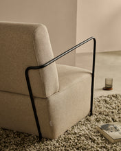 Load image into Gallery viewer, Gamer beige armchair with metal in a matte black painted finish - image 6