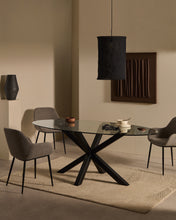 Load image into Gallery viewer, Mariela linen ceiling lamp shade in a black finish Ø 40 x 60 cm - image 5