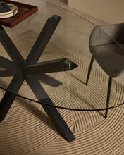 Load image into Gallery viewer, Argo oval table in glass and steel legs with black finish Ø 200 x 100 cm - image 6