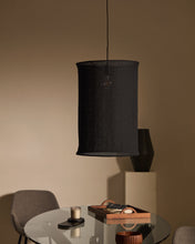 Load image into Gallery viewer, Mariela linen ceiling lamp shade in a black finish Ø 40 x 60 cm - image 3