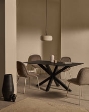 Load image into Gallery viewer, Argo table with black glass and black steel legs 160 x 90 cm - image 5