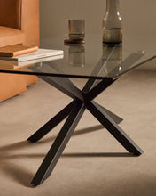 Load image into Gallery viewer, Argo coffee table glass black legs 130 x 70 cm - image 4