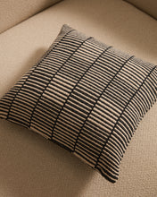 Load image into Gallery viewer, Levu black and white striped, 100% cotton cushion cover, 45 x 45 cm
