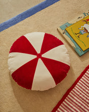 Load image into Gallery viewer, Odet white and red, round cotton cushion, Ø 45 cm - image 3