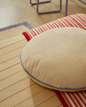 Load image into Gallery viewer, Saya white and blue, round cotton cushion, Ø 40 cm - image 3
