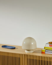Load image into Gallery viewer, Reig grey glass table lamp UK adapter - image 3