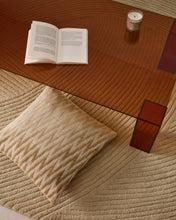 Load image into Gallery viewer, Sigato beige and ecru viscose and cotton, 45 x 45 cm