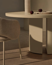 Load image into Gallery viewer, Nealy round table in lacquered MDF in an ecru finish, Ø 150 cm - image 6