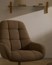 Load image into Gallery viewer, Jaspe light brown swivel armchair with grey-finished metal, FSC 100% - image 10