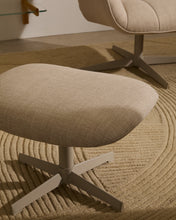 Load image into Gallery viewer, Jaspe swivel footrest in beige and metal with a grey finish FSC™ 100%. - image 7