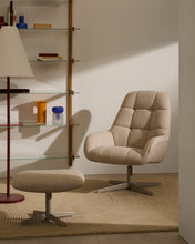 Load image into Gallery viewer, Jaspe swivel footrest in beige and metal with a grey finish FSC™ 100%. - image 8