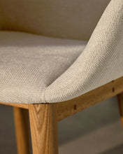 Load image into Gallery viewer, Konna chair in beige with solid ash wood legs in a natural finish - image 11