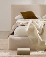 Load image into Gallery viewer, Ecru Blok bed with removable covers for 90 x 200 cm mattress FSC Mix Credit - image 6