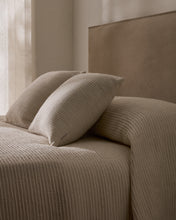 Load image into Gallery viewer, Vindi set of two ecru, 100% cotton cushion covers with fantasy stripes 50 x 50 cm - image 3