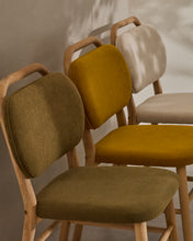 Load image into Gallery viewer, Helda chair in mustard chenille and solid oak wood FSC Mix Credit - image 13