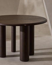 Load image into Gallery viewer, Mailen round table in ash wood veneer with dark finish, Ø 120 cm - image 4